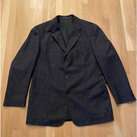 Bachrach Mens Charcoal Wool 3 Button Blazer  / Mens Size L 42 - Picture 1 of 15